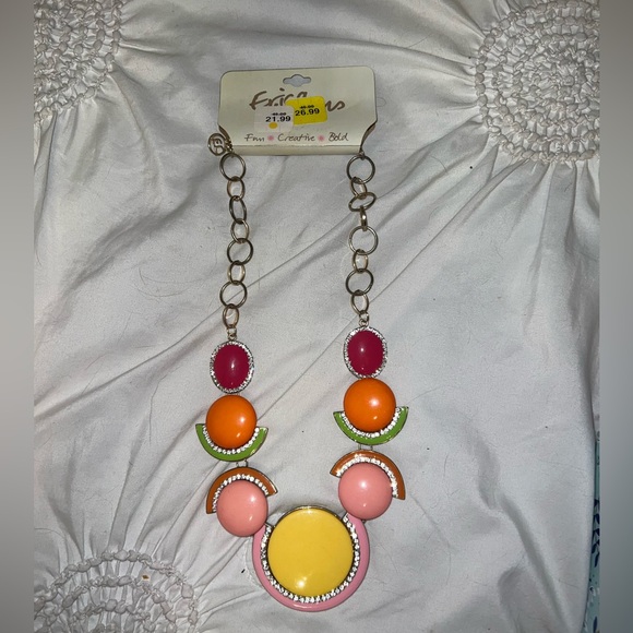 Colorful Statement Necklace - Picture 2 of 2